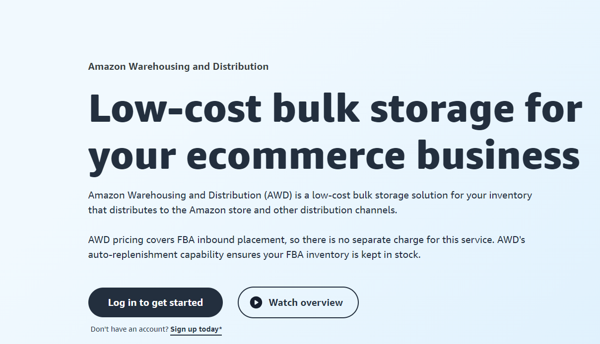 What is Amazon AWD Amazon Warehouse Distribution