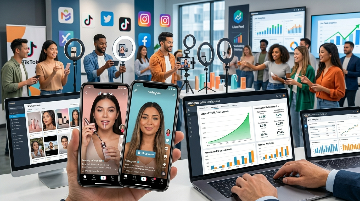 Amazon External Traffic from TikTok and Instagram driving Amazon sales growth in 2026